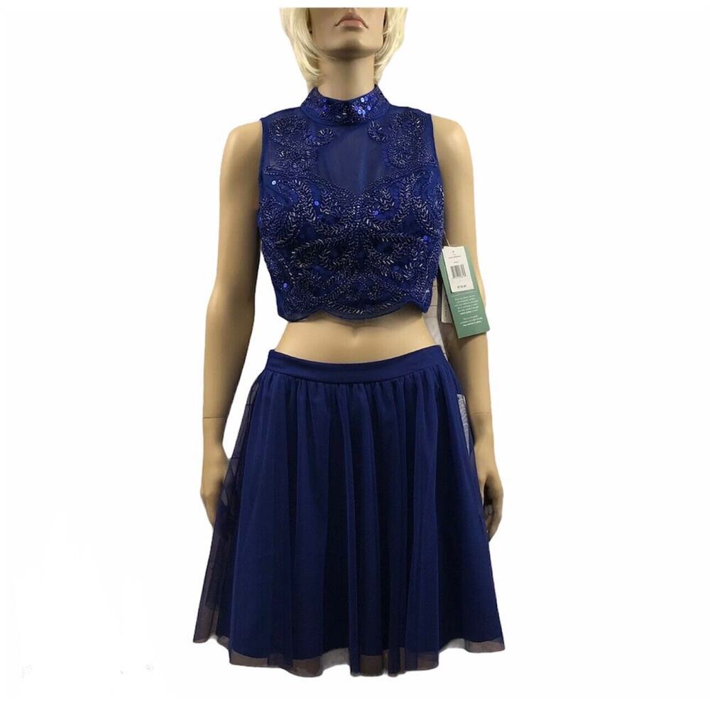 Love Reign Tulle Skirt Sequin Crop Top‎ Special Occasion Size 7 Juniors Prom